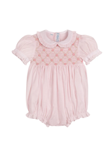 Feltman Brothers Dainty Smocked Floral Romper, Pink