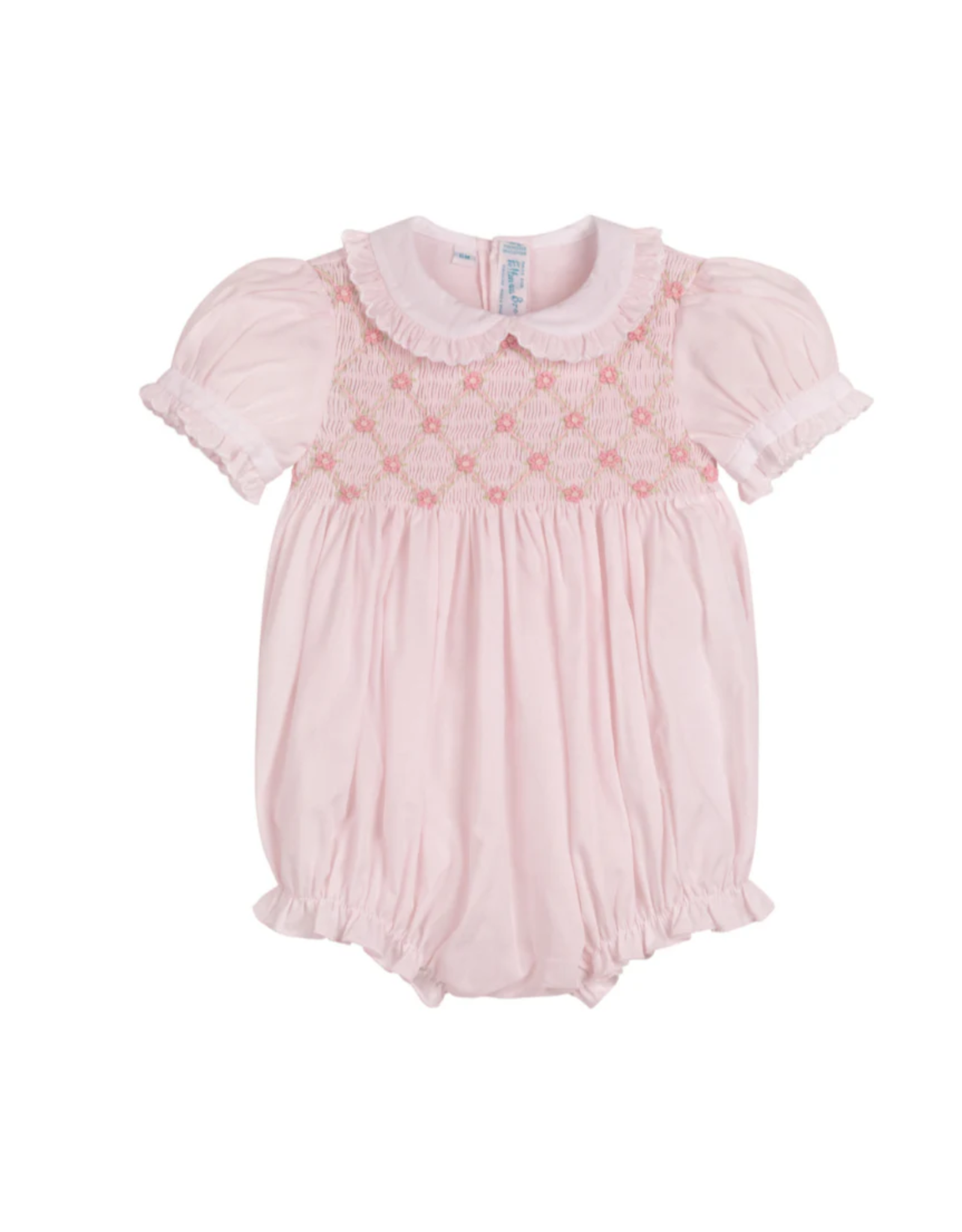 Feltman Brothers Dainty Smocked Floral Romper, Pink
