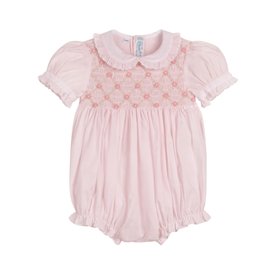 Feltman Brothers Dainty Smocked Floral Romper, Pink