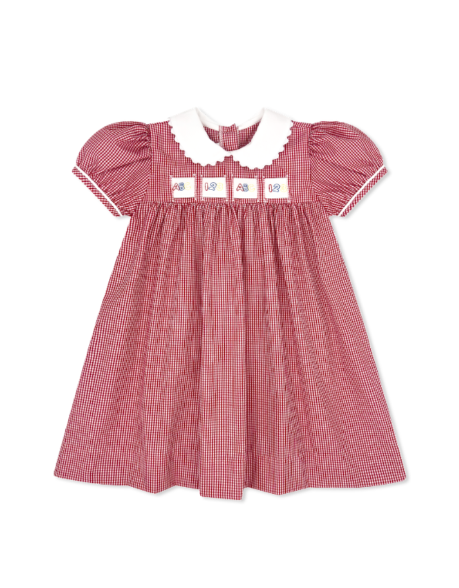 LullabySet Ruth Ribbon Dress, Ridgeland Red Minigingham