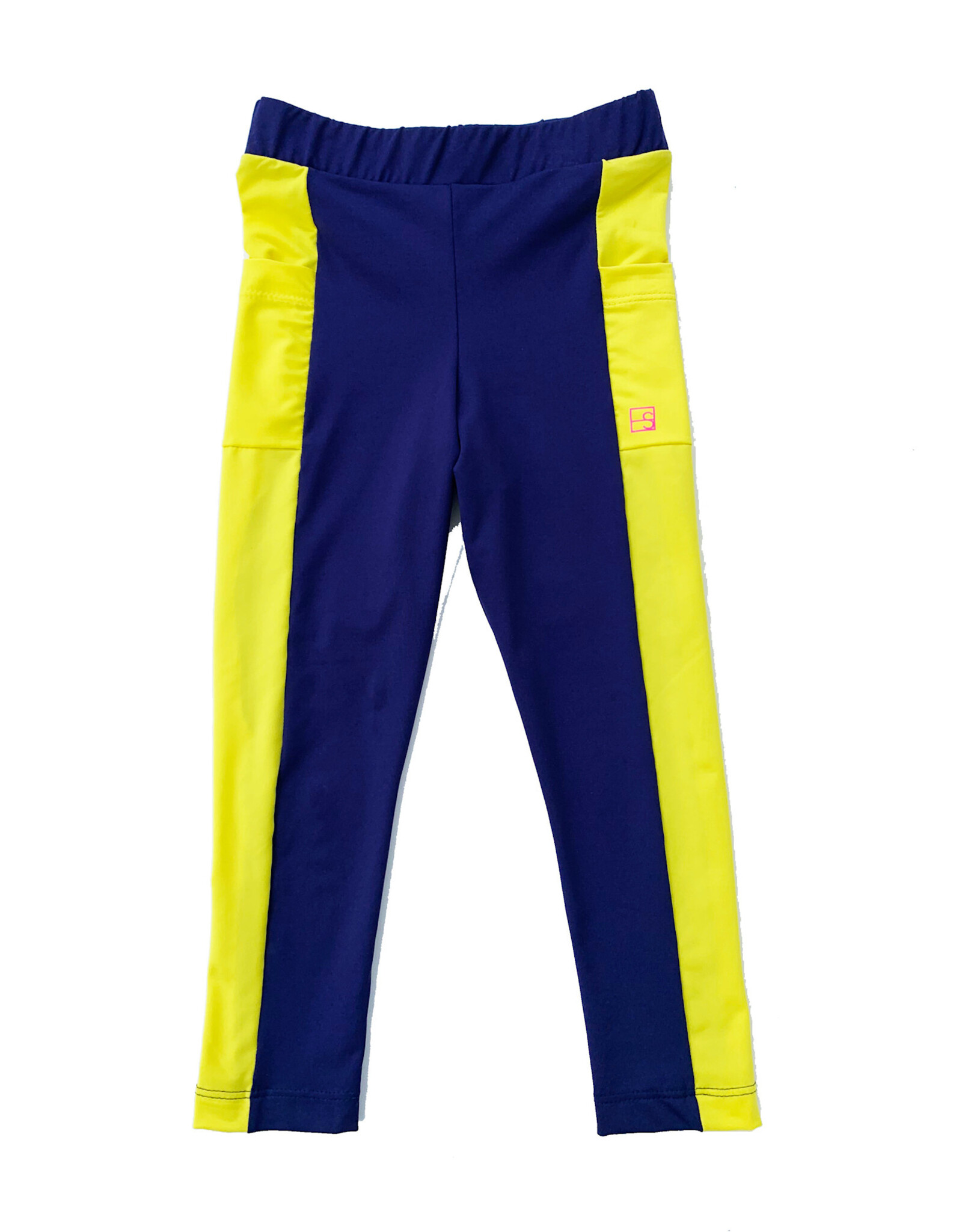 SET Lila Navy Legging with Yellow Accent