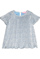 Bisby Crinkle Top - Blue Crinkle Stars