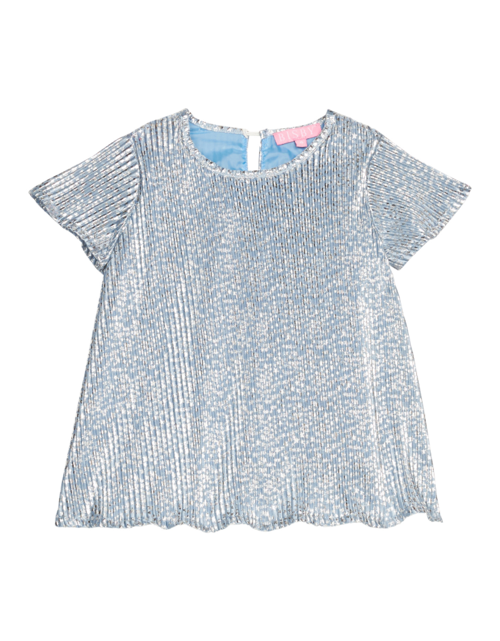 Bisby Crinkle Top - Blue Crinkle Stars
