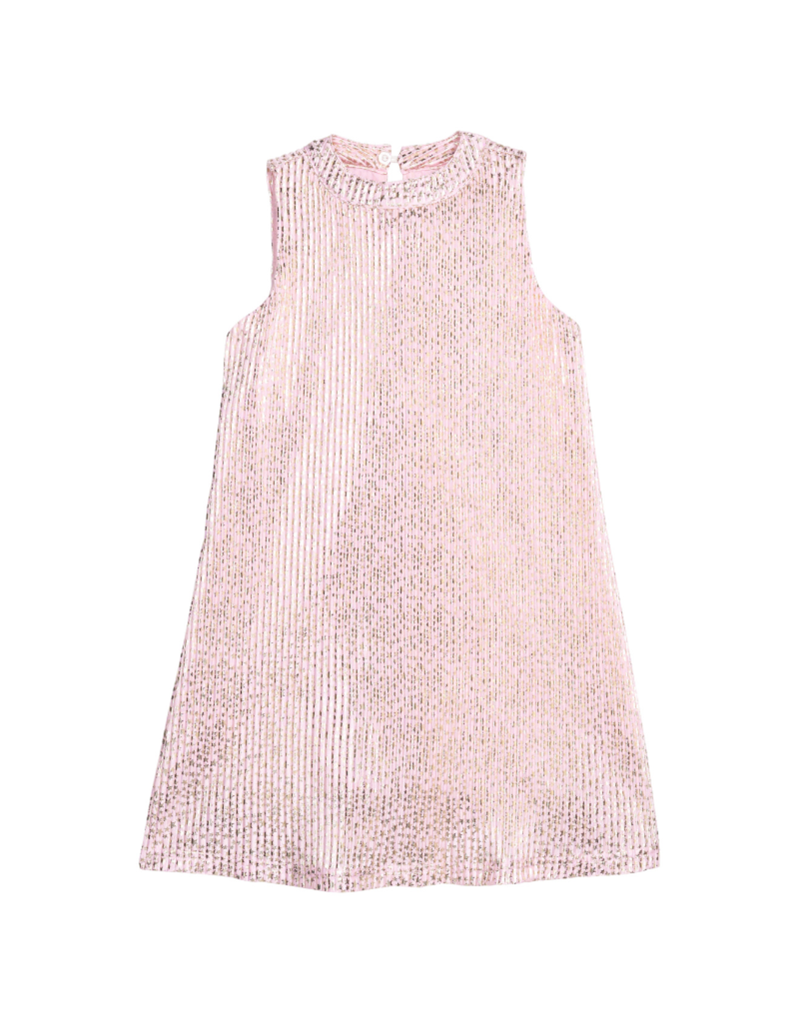 Bisby Swing Dress - Pink Crinkle Stars
