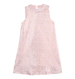 Bisby Swing Dress - Pink Crinkle Stars