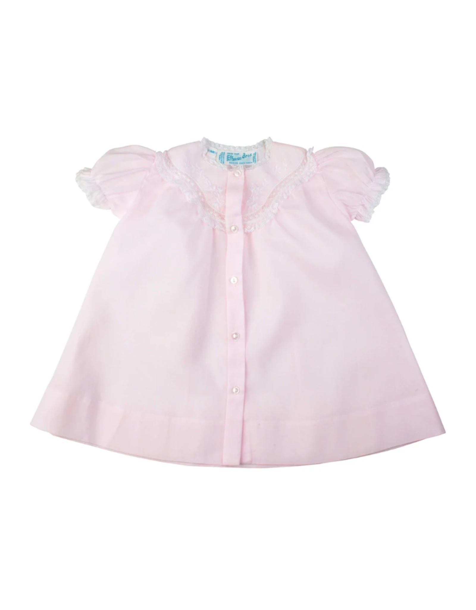 Feltman Brothers Pink Lace Layette Open Dress Daygown NB