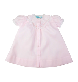 Feltman Brothers Pink Lace Layette Open Dress Daygown NB