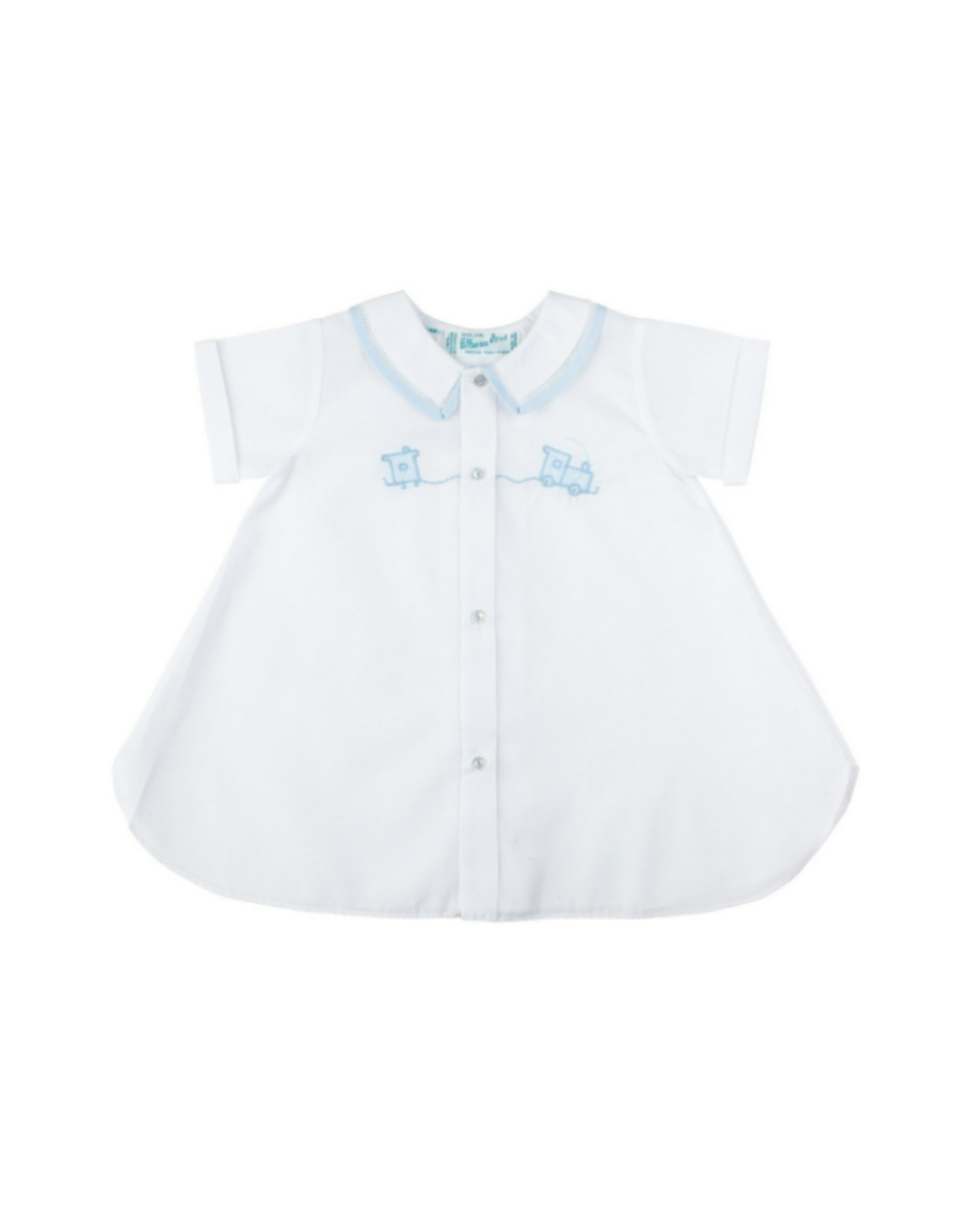 Feltman Brothers White Open Front Daygown with Train
