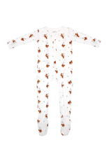 Bamboo Little Zipper Footie Tiger