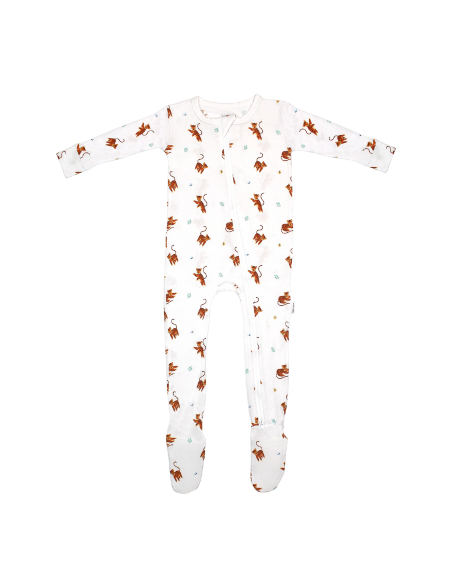 Bamboo Little Zipper Footie Tiger