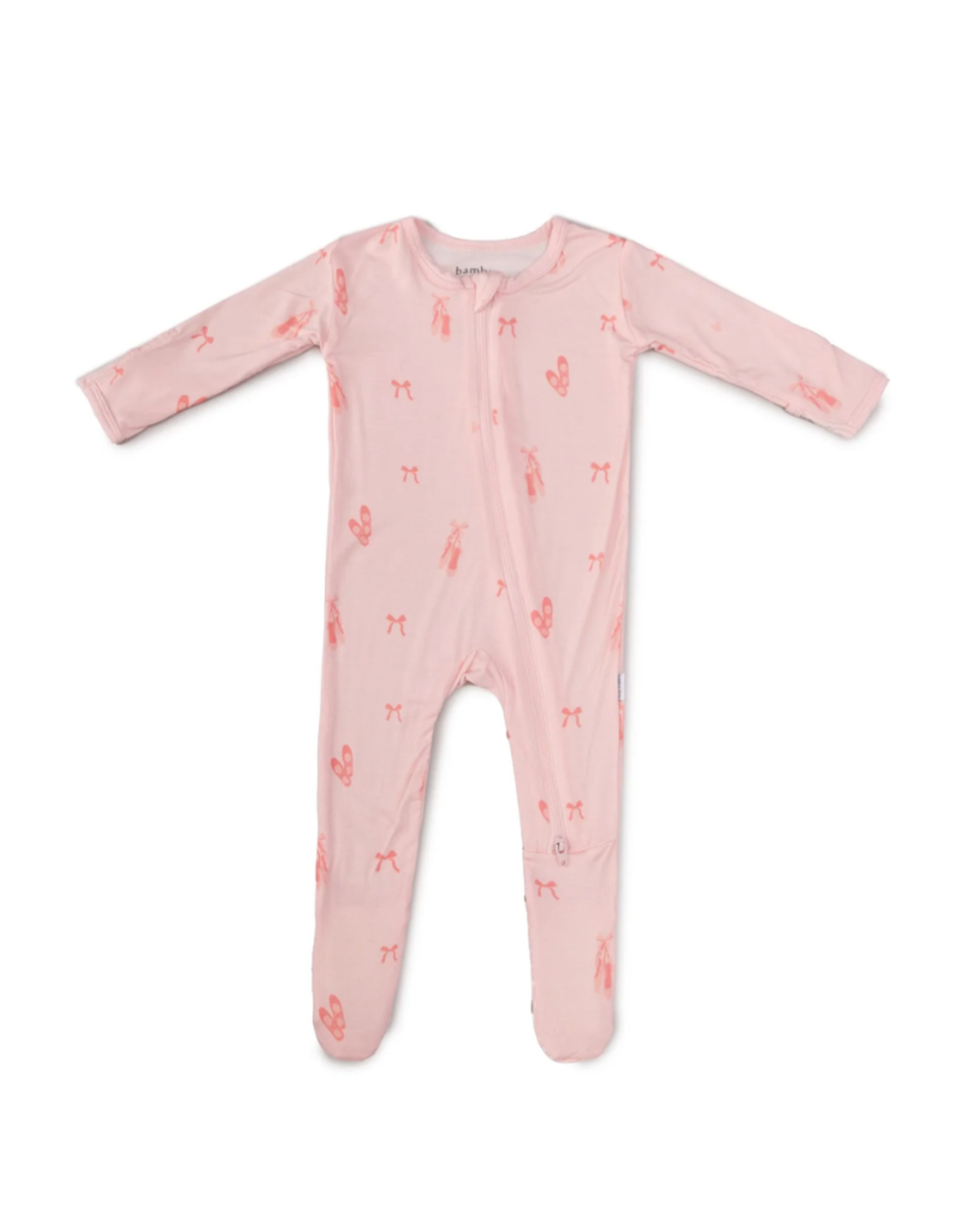 Bamboo Little Ballerina Zipper Footie