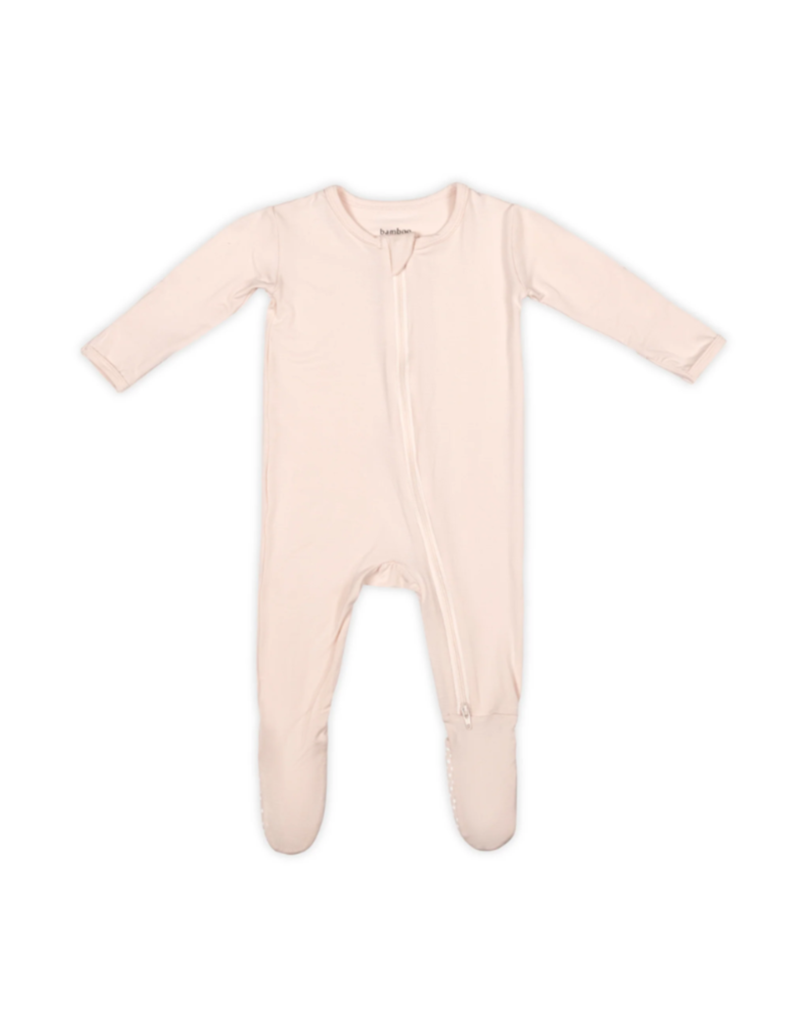 Bamboo Little Zipper Footie Peachy Pink
