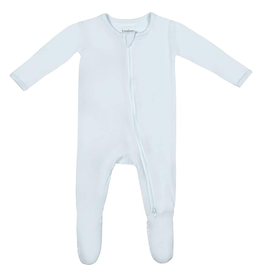 Bamboo Little Zipper Footie Blue Bamboo Little Zipper Footie Blue