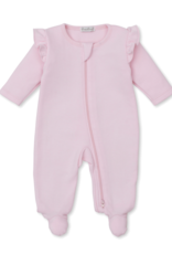 Kissy Kissy Sweet Homecoming Jacquard Zip Footie, Pink
