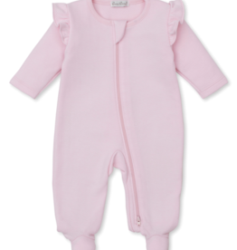 Kissy Kissy Sweet Homecoming Jacquard Zip Footie, Pink