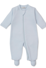 Kissy Kissy Sweet Homecoming Jacquard Zip Footie, Blue