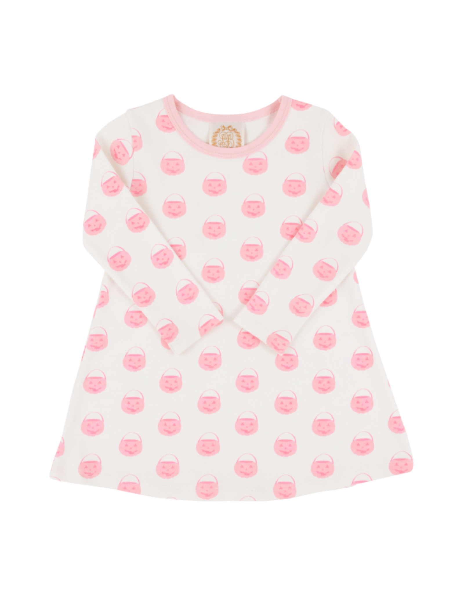 The Beaufort Bonnet Company Polly Play LS Dress, Vintage Prep Pumpkin Pails