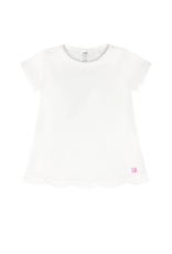 SET Bridget Basic Tee - Pure Coconut w/ Scallop Trim
