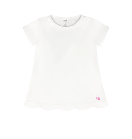 SET Bridget Basic Tee - Pure Coconut w/ Scallop Trim