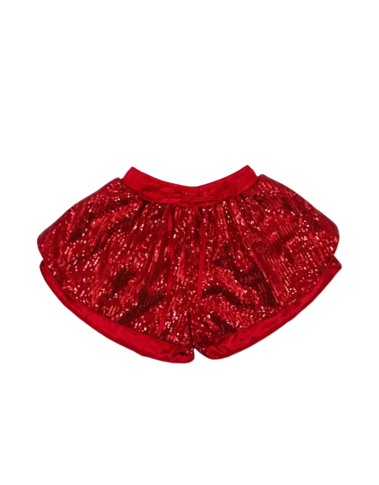 Blended Spirit Red Sequins Butterfly Shorts