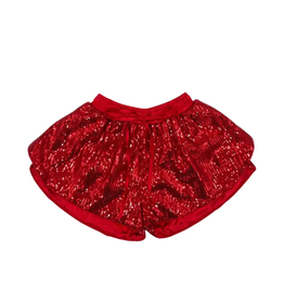 Blended Spirit Red Sequins Butterfly Shorts