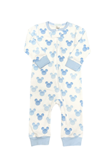 Lulu Bebe LLC Blue Mickey Pima Footless Boys Zip Up