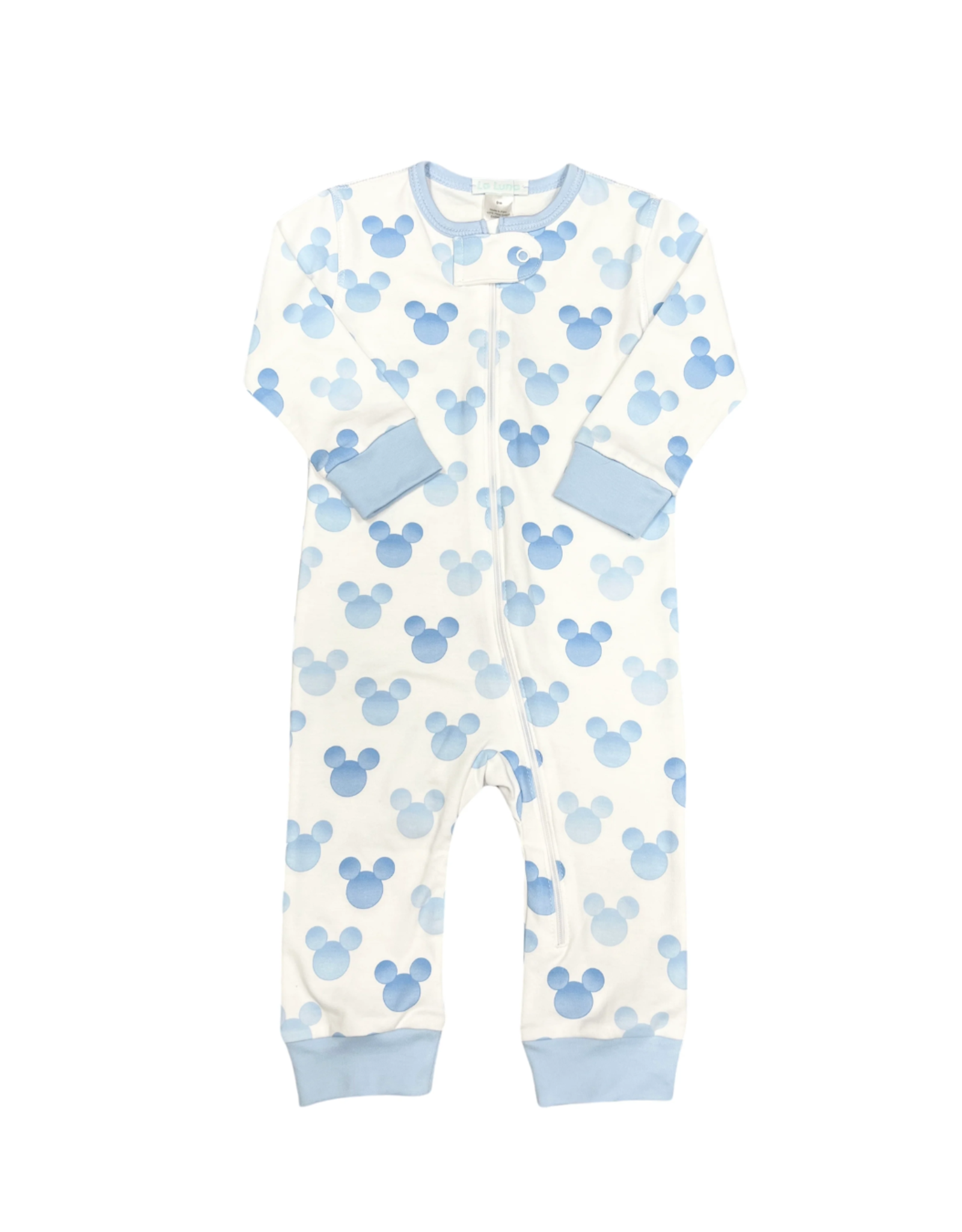Lulu Bebe LLC Blue Mickey Pima Footless Boys Zip Up