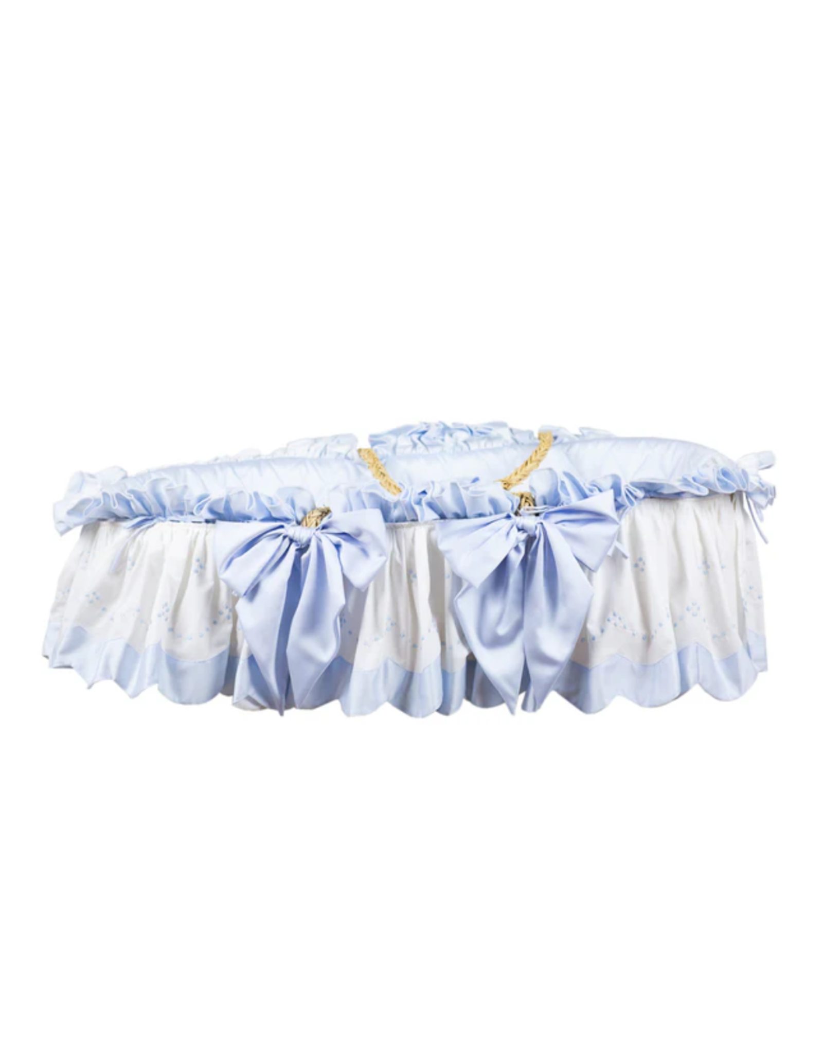 The Proper Peony Moses Basket Blue