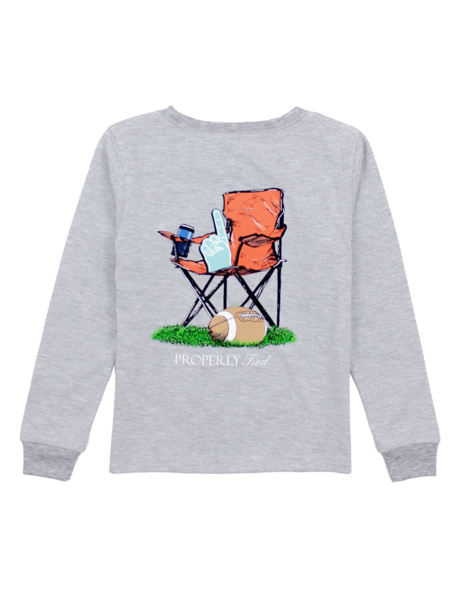 Properly Tied Sidelines LS Light Heather Grey