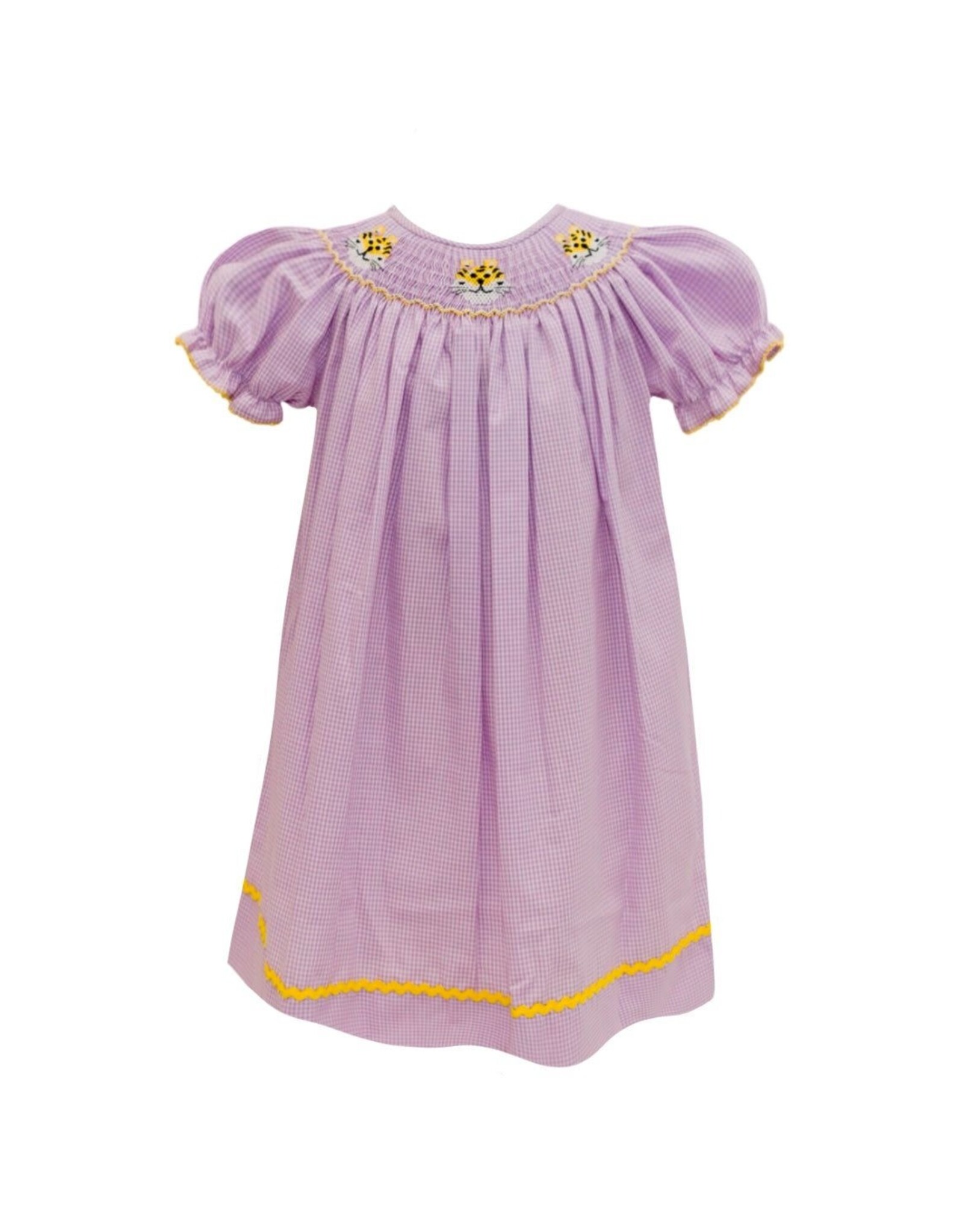 Krewe Kids Lavender Tiger Bishop Smock Dress
