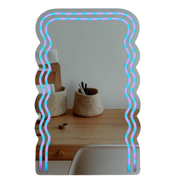 Wireless Express Wave Mirror with Multi Color LED