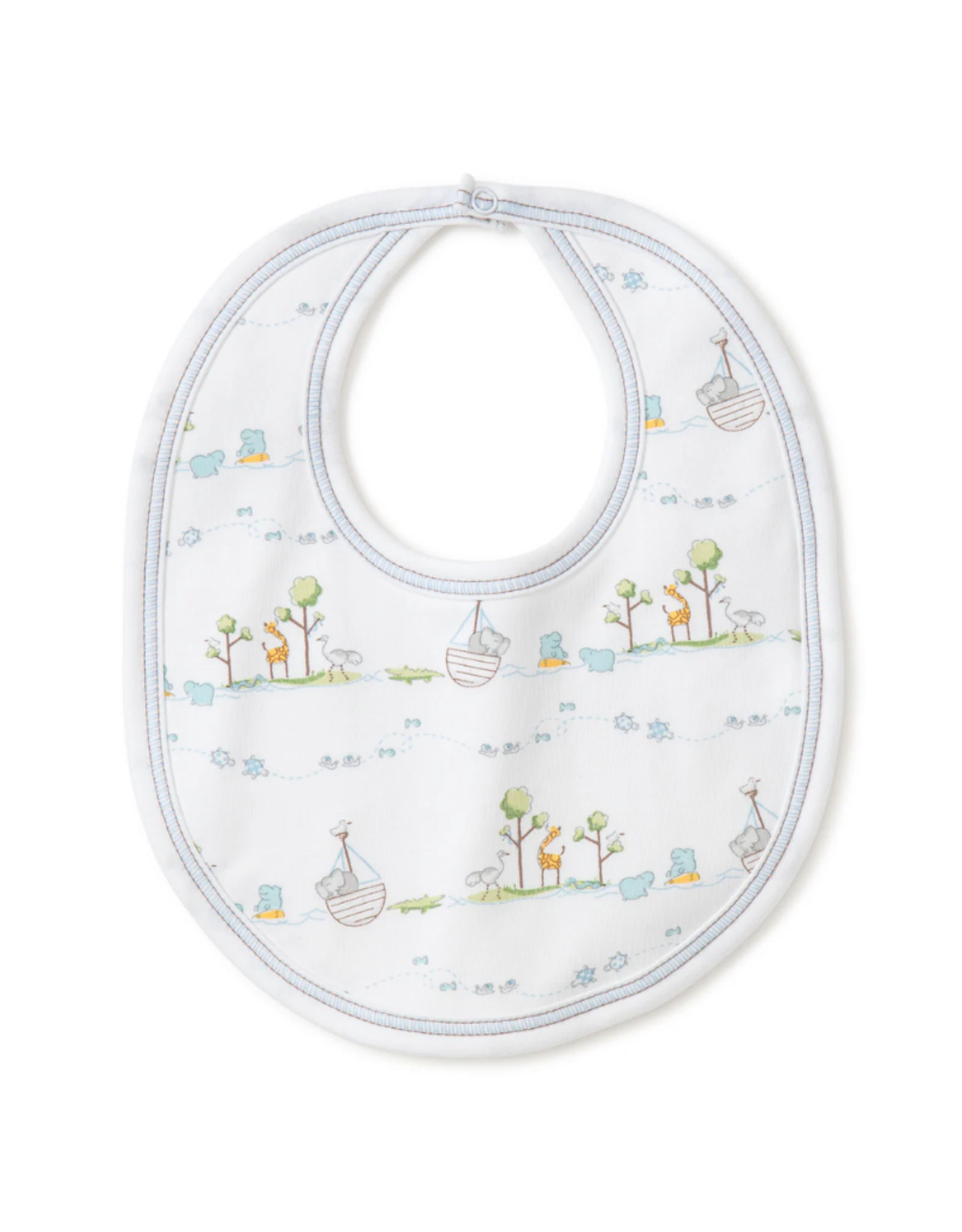 Kissy Kissy Noah's Print Bib. Blue