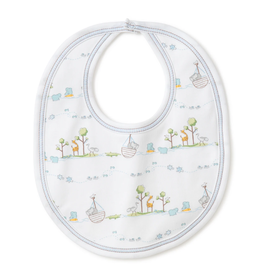 Kissy Kissy Noah's Print Bib. Blue
