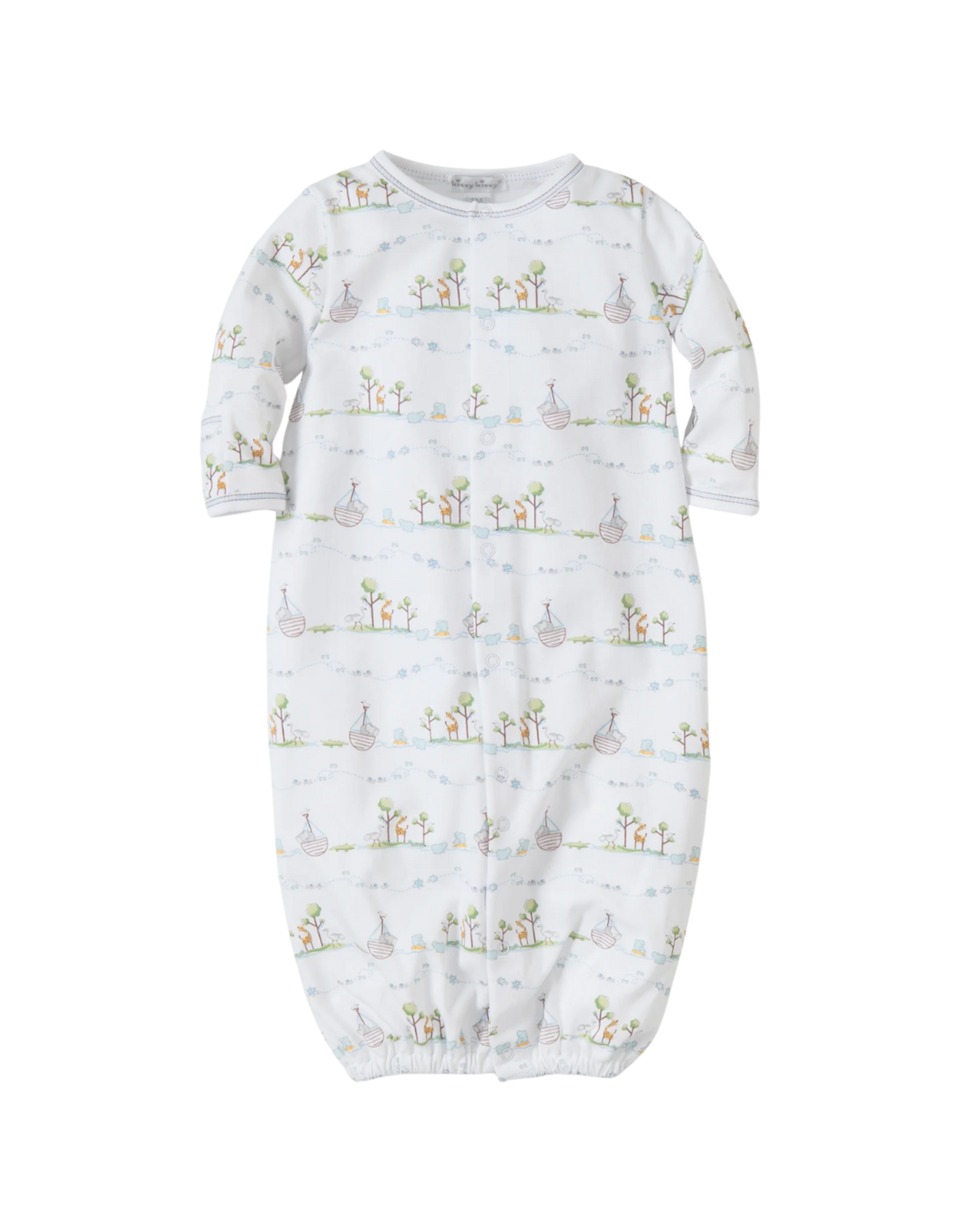 Kissy Kissy Noah's Print Conv Gown, Light Blue