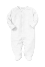 Kissy Kissy New Kissy Dots Print Footie, White/Silver