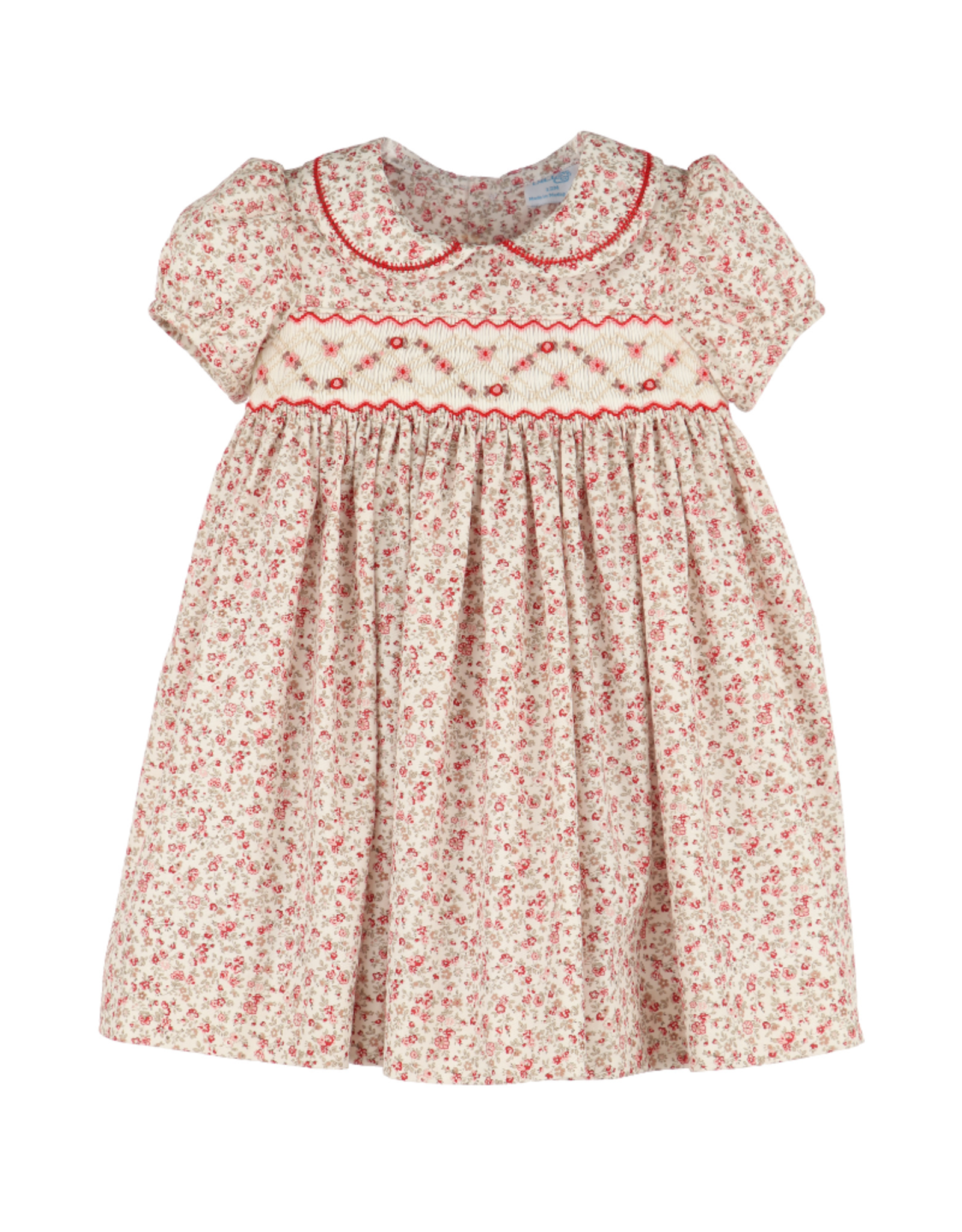 Luli & Me Mulberry Smock Dress, Red