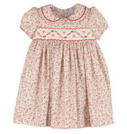 Luli & Me Mulberry Smock Dress, Red