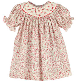 Luli & Me Mulberry Floral Bishop, Red