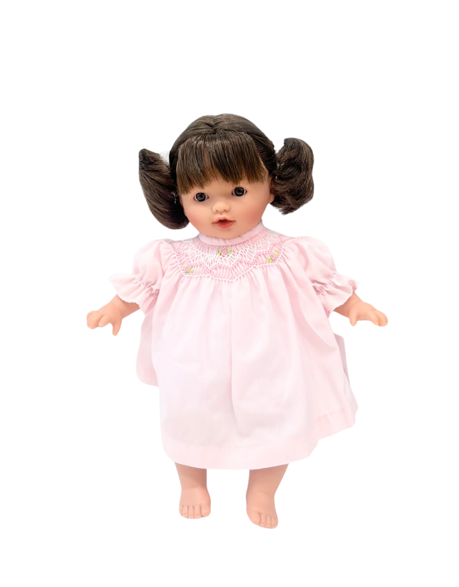 Rosalina Bella 10" Baby Doll, Brunette Pigtails w/ Pink Dress