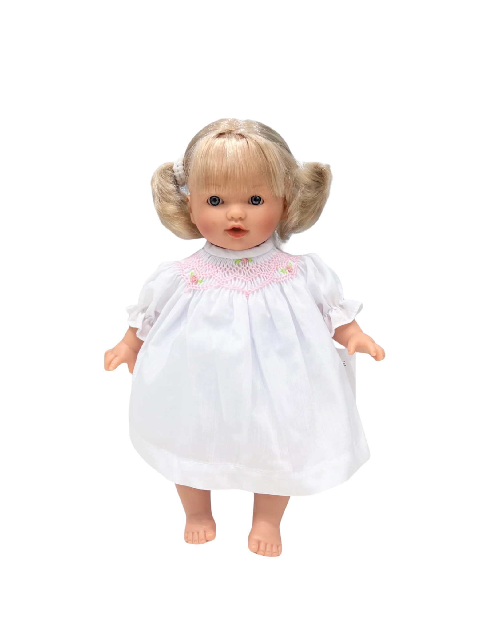Rosalina Carly 10" Baby Doll, Blonde Pigtails w/ White Dress