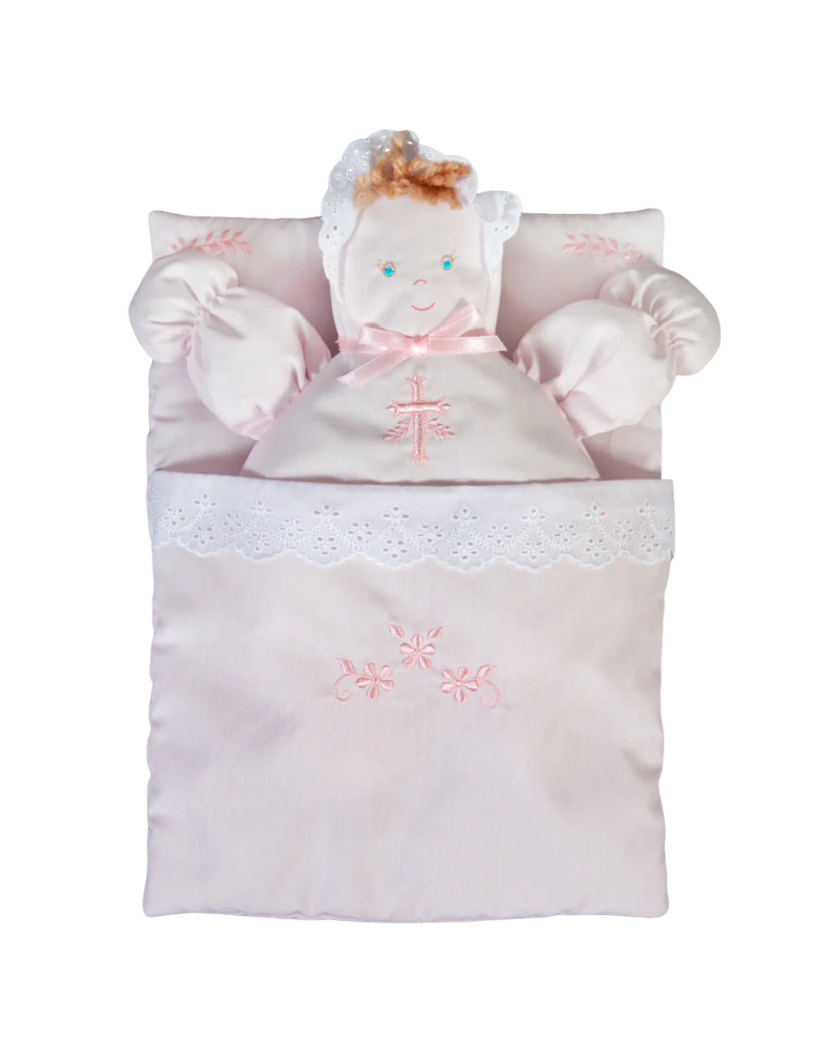 Rosalina Pink Bunting Doll With Cross