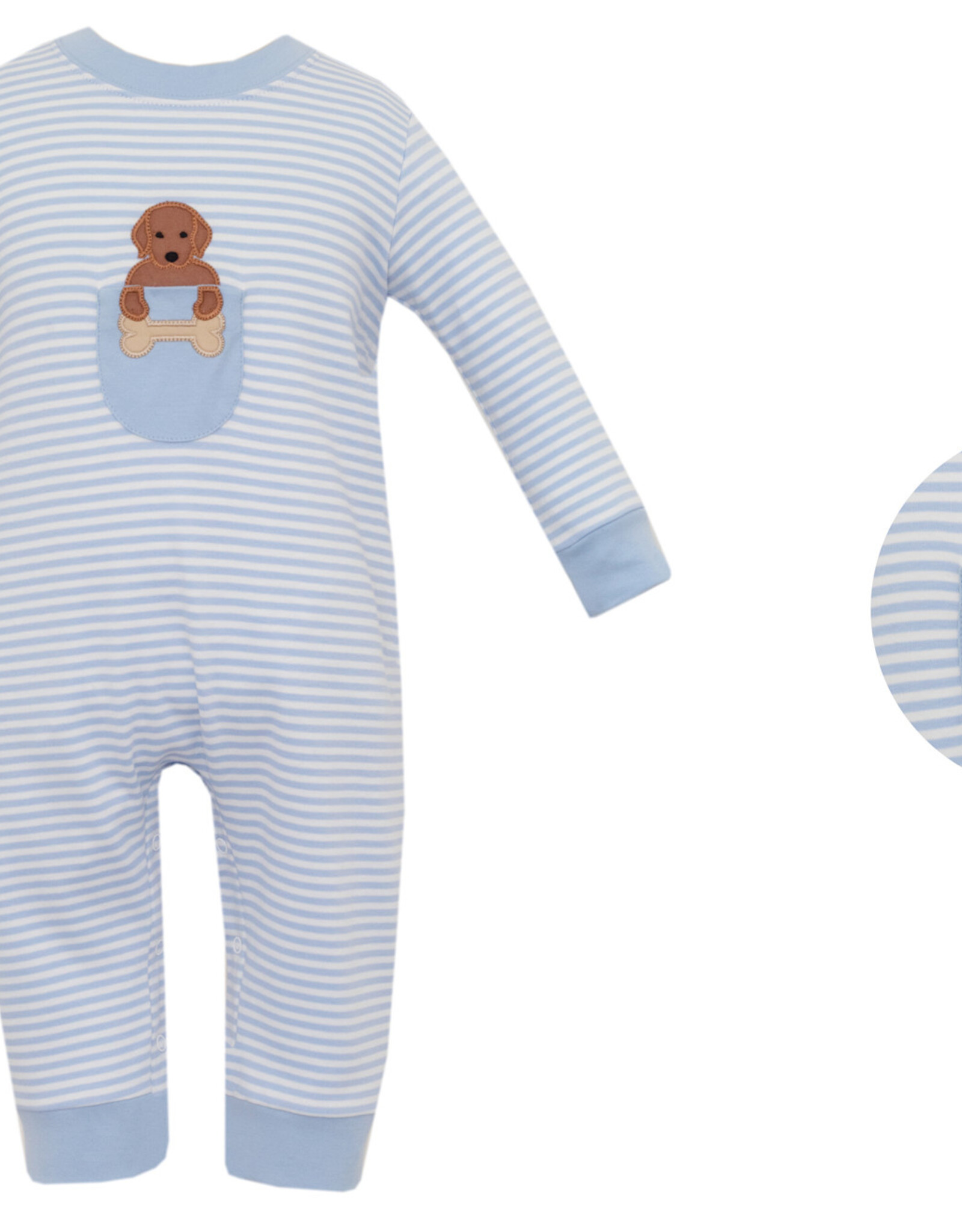 Claire and Charlie Labs Blue Knit Romper