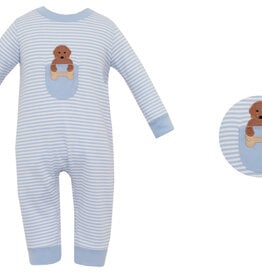 Claire and Charlie Labs Blue Knit Romper