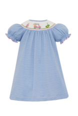 Petit Bebe Periwinkle Stripe Knit Golf Bishop Dress