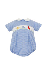Petit Bebe Dinosaur Knit Bubble, Blue