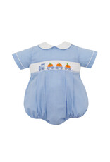 Petit Bebe Truck/Pumpkin Bubble, Blue Microcheck