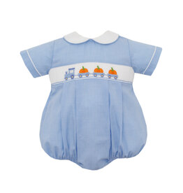 Petit Bebe Truck/Pumpkin Bubble, Blue Microcheck