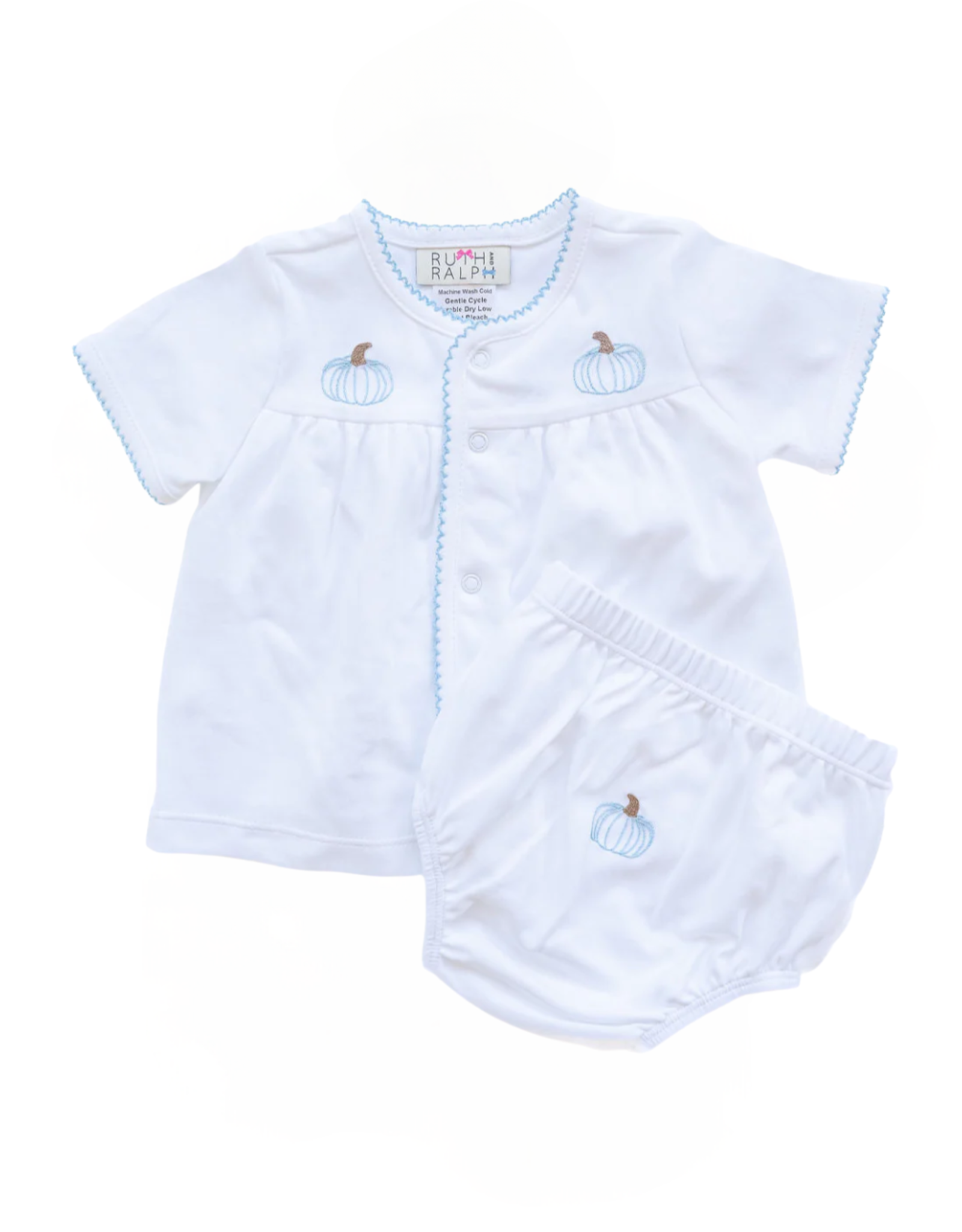 Ruth and Ralph Blue Pumpkin Diaper Cover Set