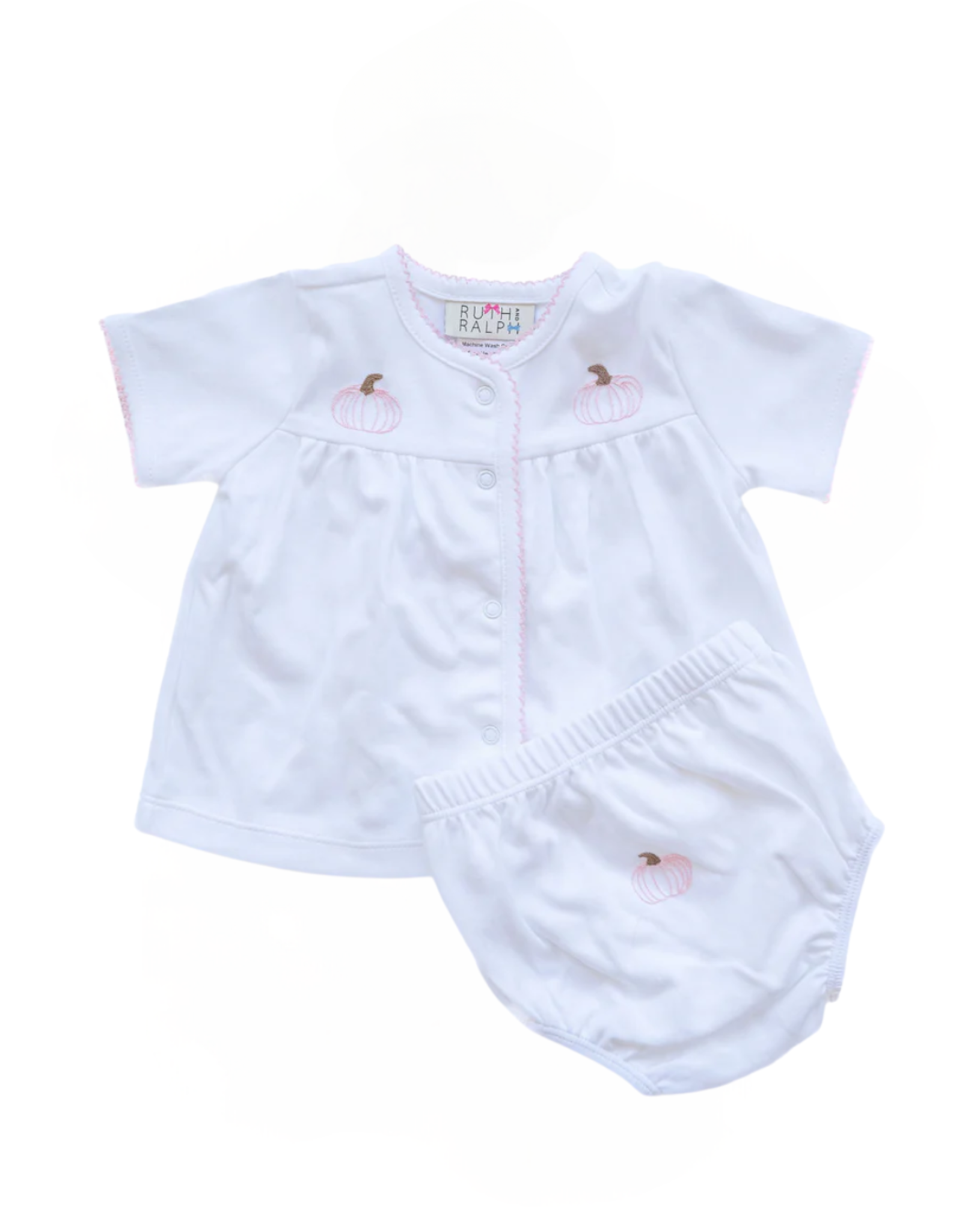 Ruth and Ralph Pink Pumpkin Diaper Cover Set