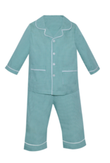 Remember Nguyen Landry Green Gingham Button Down PJ Set
